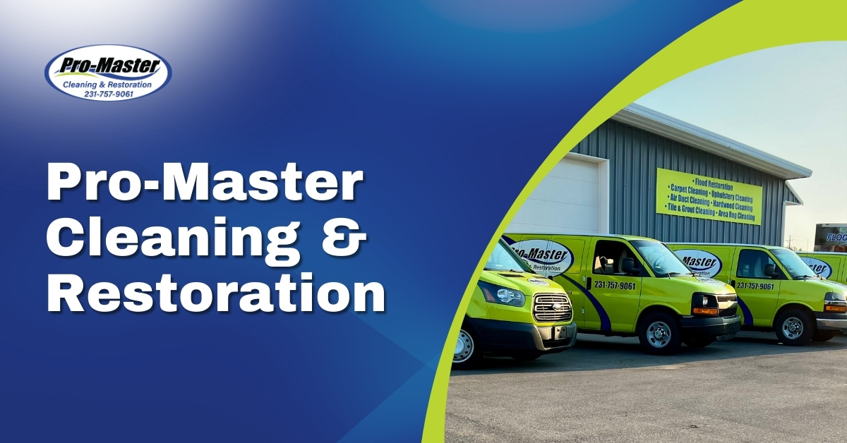 Fleet of Lime Green Pro-Master Cleaning & Restoration Vans Parked in Front of Building | Pro-Master Cleaning & Restoration