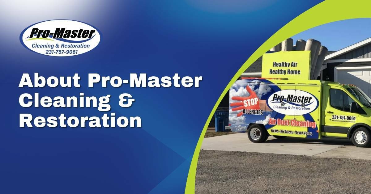 Air Duct Cleaning Van from Pro-Master Cleaning & Restoration Parked in Front of a Building | About Pro-Master Cleaning & Restoration