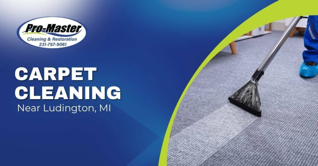 Commercial grade carpet cleaning wand cleaning carpet | Carpet cleaning near Ludington, MI | Pro-Master Cleaning & Restoration